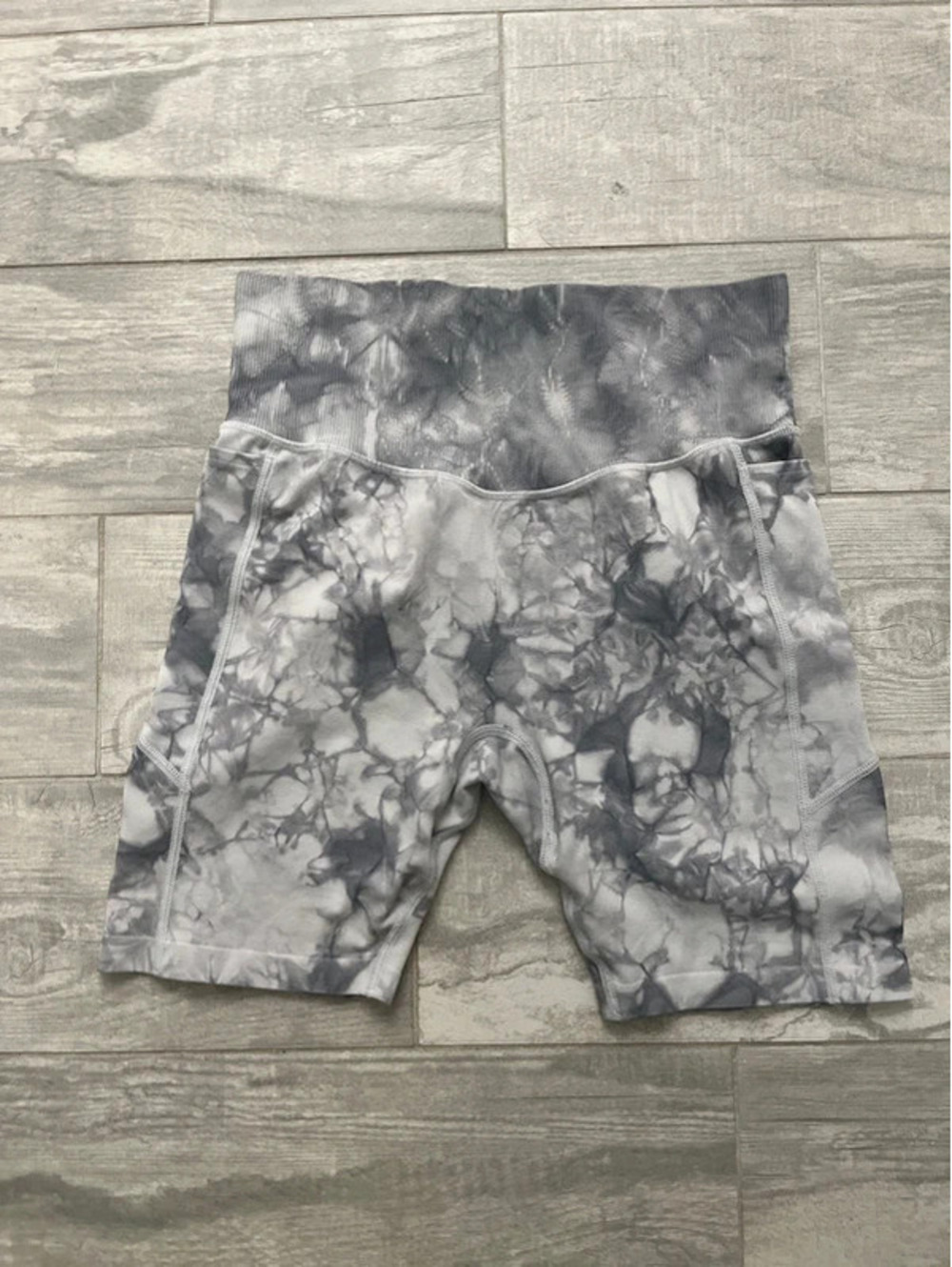 Pink Victoria Secret Gray and White Bike Short